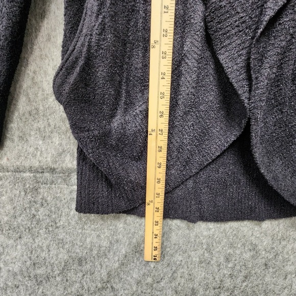 Barefoot Dreams Cozychic Lite Circle Cardi Womens Medium Black Cardigan Sweater - Picture 9 of 9